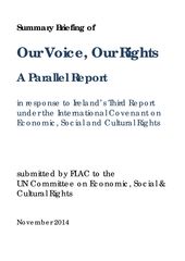 Our Voice Our Rights Summary Briefing